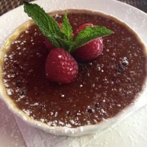 Gluten-free creme brulee from Vintry Wine & Whiskey
